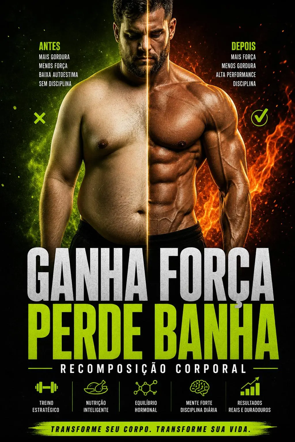 Capa Ganha Força Perde Banha
